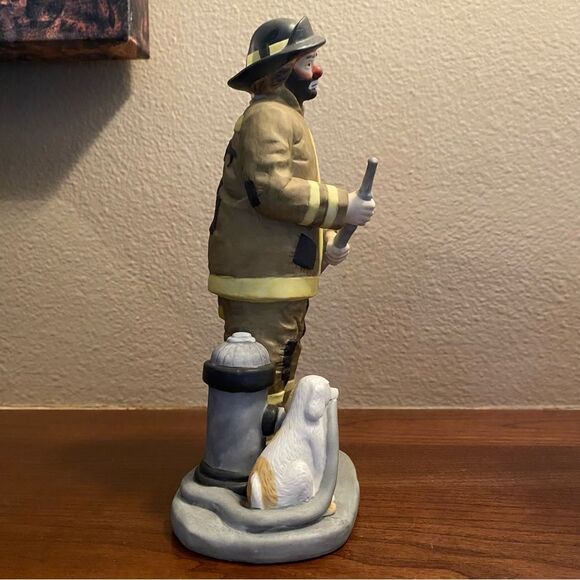 Emmett Kelly Jr Collection Flambro Fire Fighter Fireman Clown with Dog Figurine - Picture 10 of 16